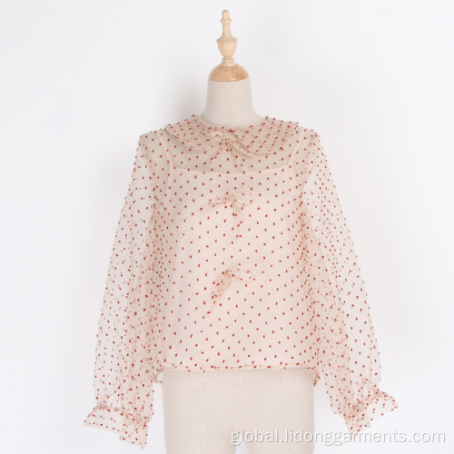 Casual Blouse Shirt Sweet Long Sleeve of Ladies/women Casual Blouses Shirt Supplier